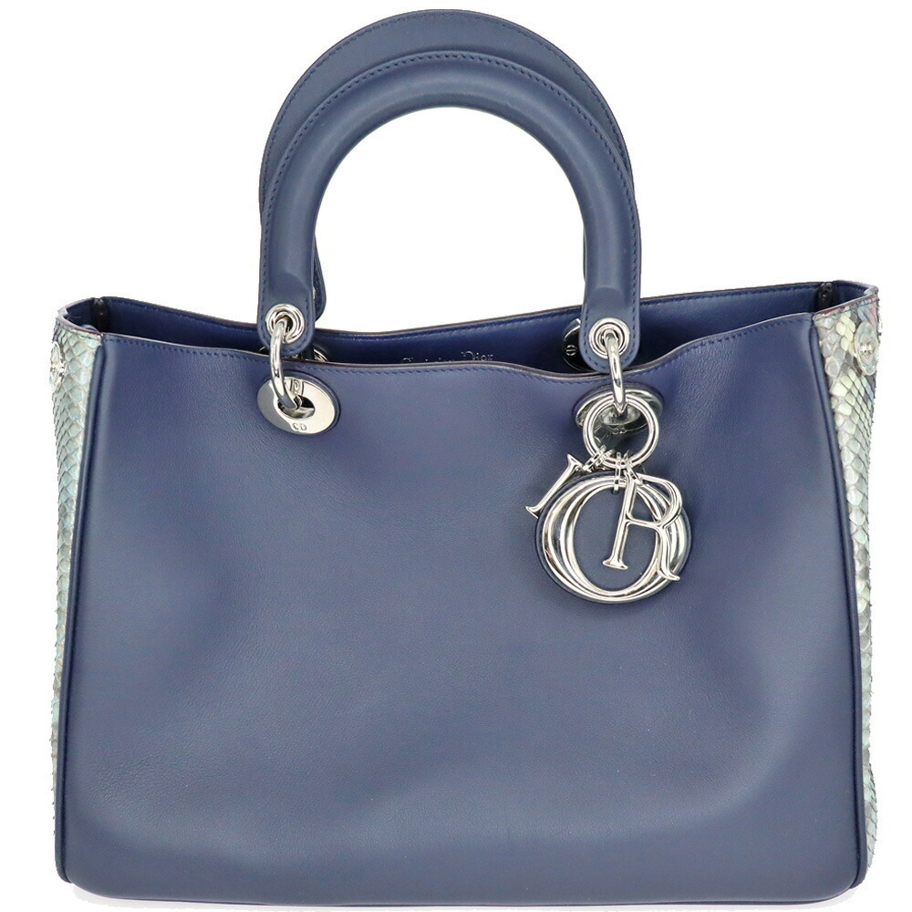 Dior Diorissimo Tote Bag Python Leather